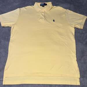 Polo Ralph Lauren Men's Classic Fit Yellow Mesh Polo Shirt Size M